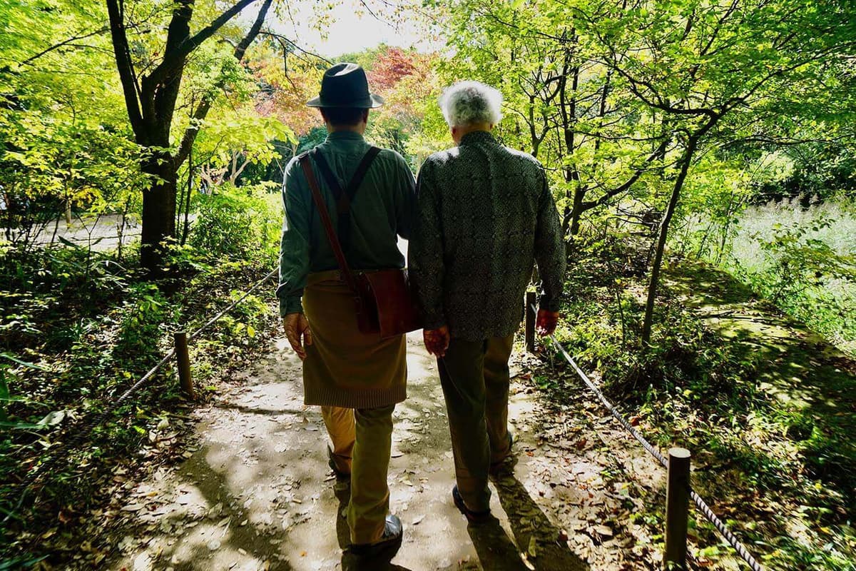 Two men walking